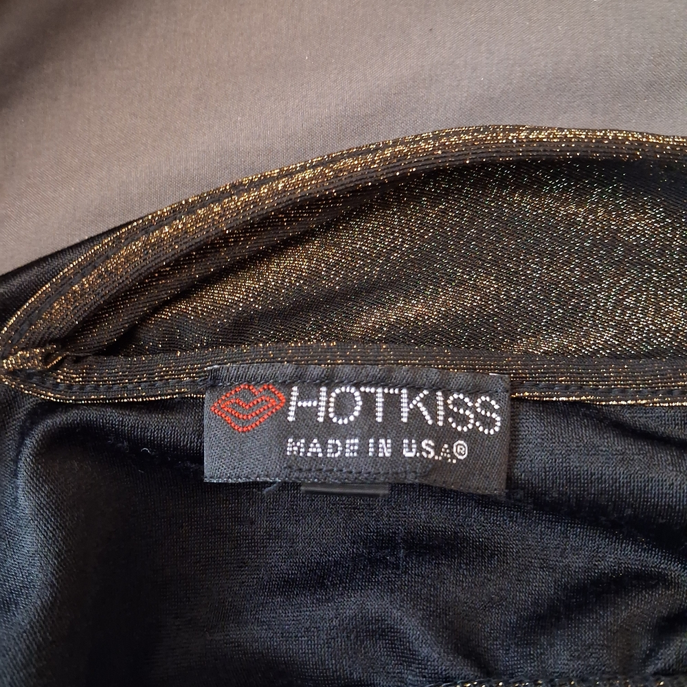 Hot Kiss Black and Gold Sparkle Dress - Picture 7 of 8